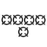 Luxshiny 5 Piezas de Anillo Wok de Hierro Fundido Soporte de Olla Negra Quemador de Gas Redondo Soporte de Rejilla Soporte para Cocina Olla de Gas ()