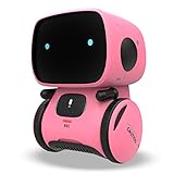 REMOKING Robot inteligente para niños, juguete interactivo educativo, regalo para niños y niñas, control táctil, control por voz, grabación de voz, repetición de voz, danza, música (rosa)