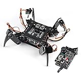 Freenove Quadruped Robot Kit with Remote (Compatible with Arduino IDE), App Remote Control, Walking Crawling Twisting Servo Stem Proje