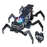 Freenove Robot Ant Kit (Compatible with Arduino IDE), Dot Matrix Expressions, Ultrasonic Obstacle Avoidance, Colorful Lights, IR Remote, App, Stem Proje