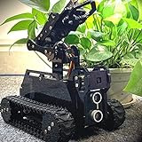 Adeept RaspTank - Robot Inteligente inalámbrico WiFi para Raspberry Pi 4/3 Modelo B+/B Robot de Seguimiento de Tanque con Brazo robótico 4-DOF, Seguimiento de Objetivos OpenCV, transmisión de víde