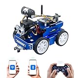 FXQIN 4WD Smart Robot Car Kit Robotica Programación para Arduino de Juguete Programable para Niños y Adultos Robots De Radiocontrol con Cámara HD Módulo de Seguimiento de Líne