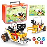 OSOYOO Stem Building Robot Car Kit for Arduino as Toy Gift for Kids Teenagers Up 8 Years with Over 400 Blocks to Learn Program Electronic Circuits IOT Mechanical