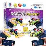 Circuit Cubes Robots Rumble Kit - Kit de robótica de control remoto para 2 jugadores, juguete de aprendizaje STEM para niños de 8 años en adelante